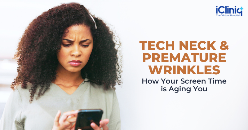 Tech Neck & Premature Wrinkles: How Your Screen Time is Aging You